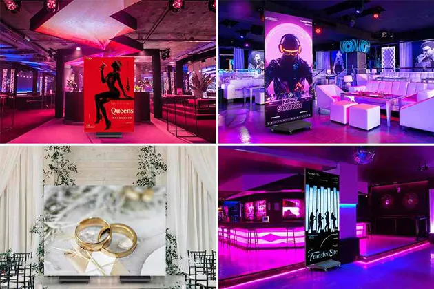 Tri-fold LED Poster Display Applications-Corporate Events Tri-fold LED Poster Display Applications-Corporate Events